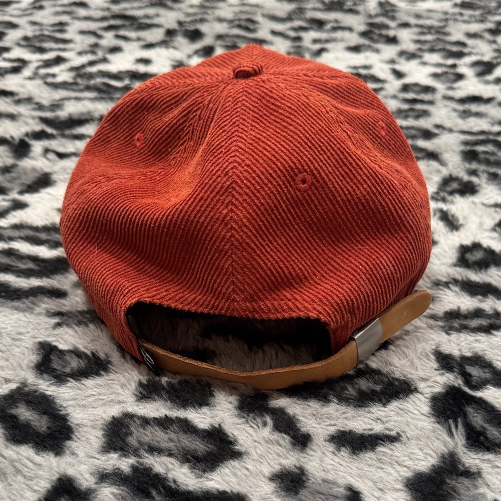 Quiksilver Burnt Orange Corduroy Cap with Logo Patch - Picture 3 of 4